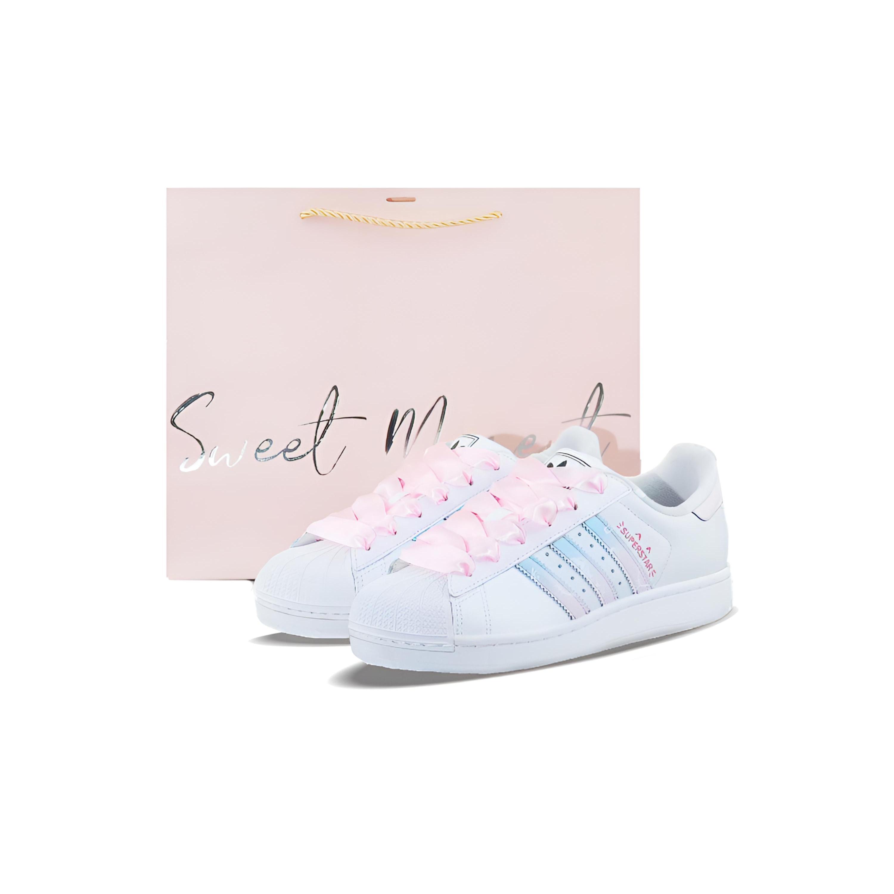 

Adidas Originals SUPERSTAR Abrasion Resistant Low top Skateboard Shoes Unisex Blue Pink JH9976(Team129- ) 35⅔