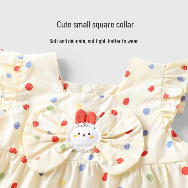 Youqi Baby Girls' Bow Flutter Sleeve Summer Princess Dress