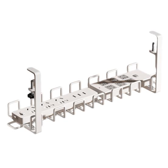 Under-Desk Cable Organizer Efficient Cable Management with Bracket And Hooks Drill-Free Clip-On Installation Home Desktop Accessory