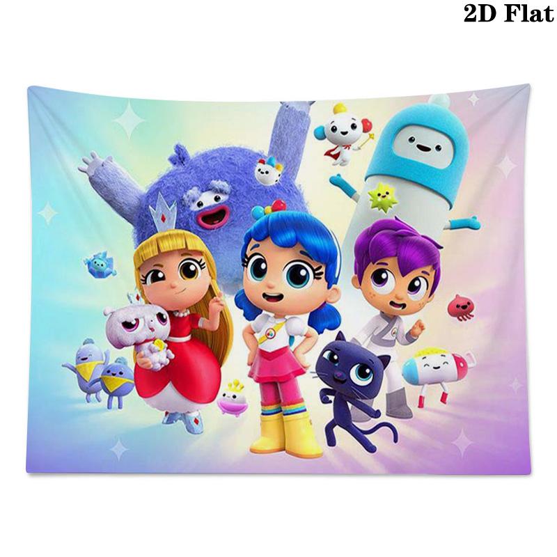 True and the Rainbow Kingdom Wall Tapestry Aesthetic Wall Hanging Printed Fabric Blanket Decorative Tapestries for Bedroom Living Room Home Decor