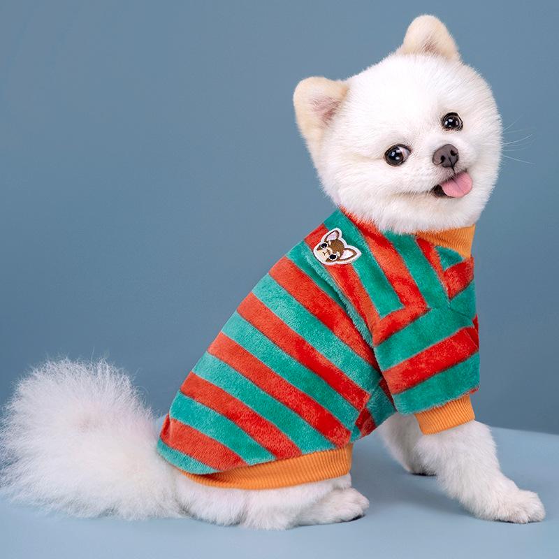 Popular Warm Checkered Fleece Dog Sweater - Comfortable, Thickened, Close-Fitting Vest for Spring, Autumn, and Winter.