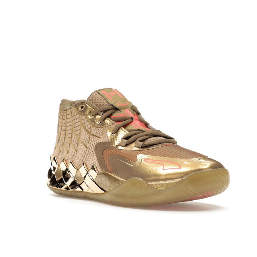 Puma MB.01 Golden Child Men Sneakers Metallic-Gold Fiery-Coral 379223-01