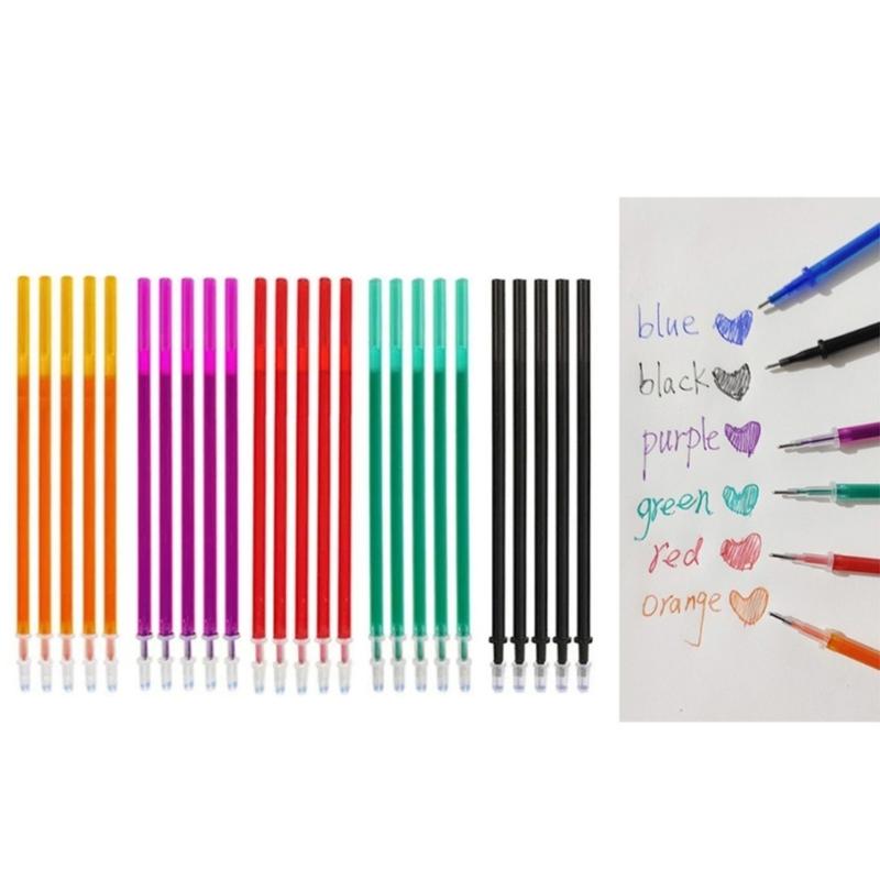 Set de 30/45 Recambios de Bolígrafo Borrables con Borrador Recambios de Bolígrafo de Gel de Colores Punta Fina de 0.5 mm Para Material Escolar de Oficina