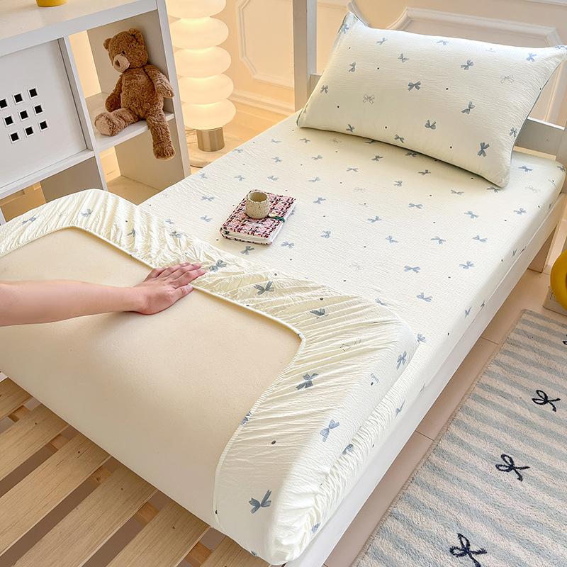Back-to-school Season Ins Style Fashionable Fitted Sheet Machine Washable Single Student Dormitory Skin-friendly and Comfortable Fitted Sheet