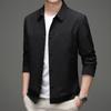 Autumn New Men's Jacket Korean Version of Casual Fashion Trend Lapel Top Middle-aged Thin Coat Men