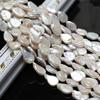 Boho Handmade Teardrop-shaped Pearl 10×15mm, White Natural Freshwater Pearls Beads for Jewelry Making DIY Necklace Accessories, Mother's Day Gift 36cm