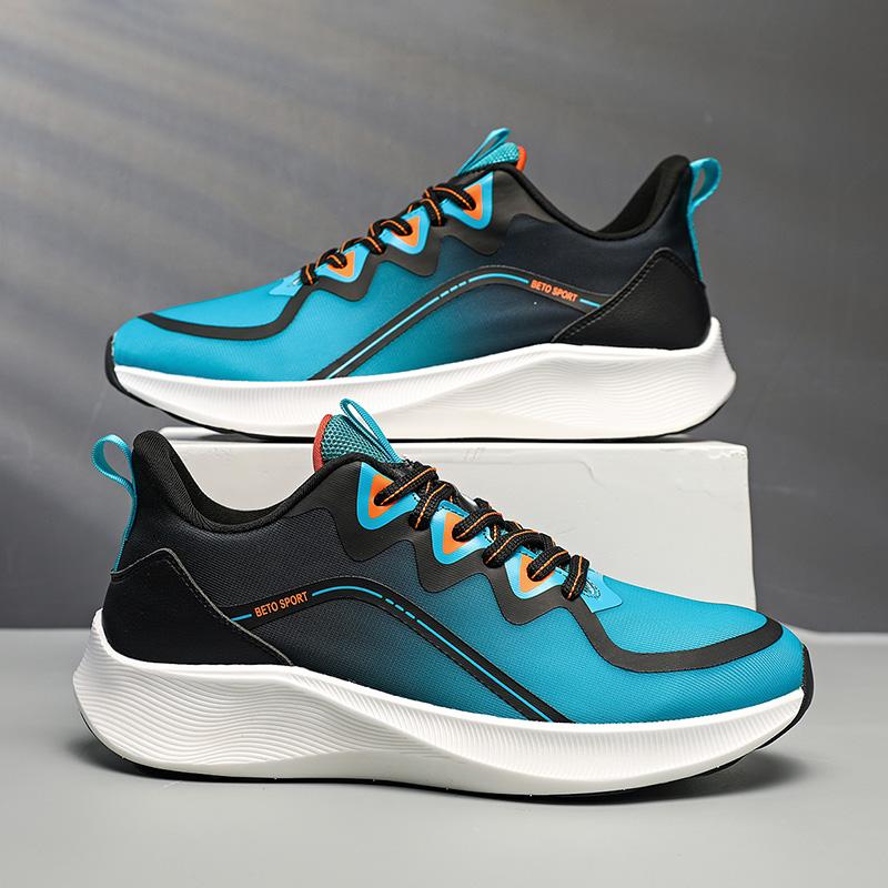 Mens Running Shoes Hot Selling Breathable Ultra Light Shock-absorbing Rebound EVA Midsole Marathon Training Sports Shoes for Man