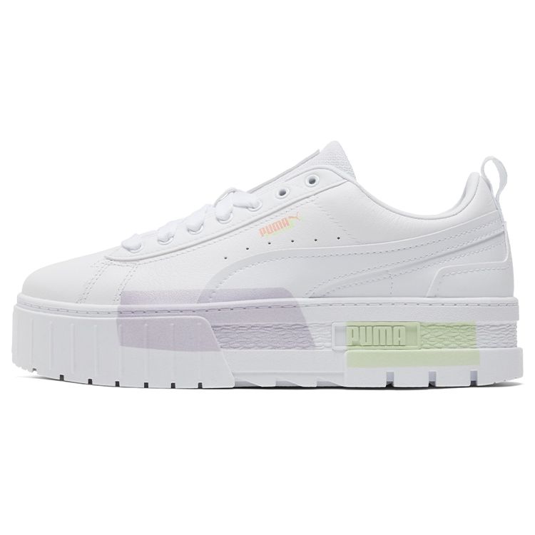 Puma Mayze Wear-Resistant Thick Sole Sports Sneakers Women Sneakers White 384851-01