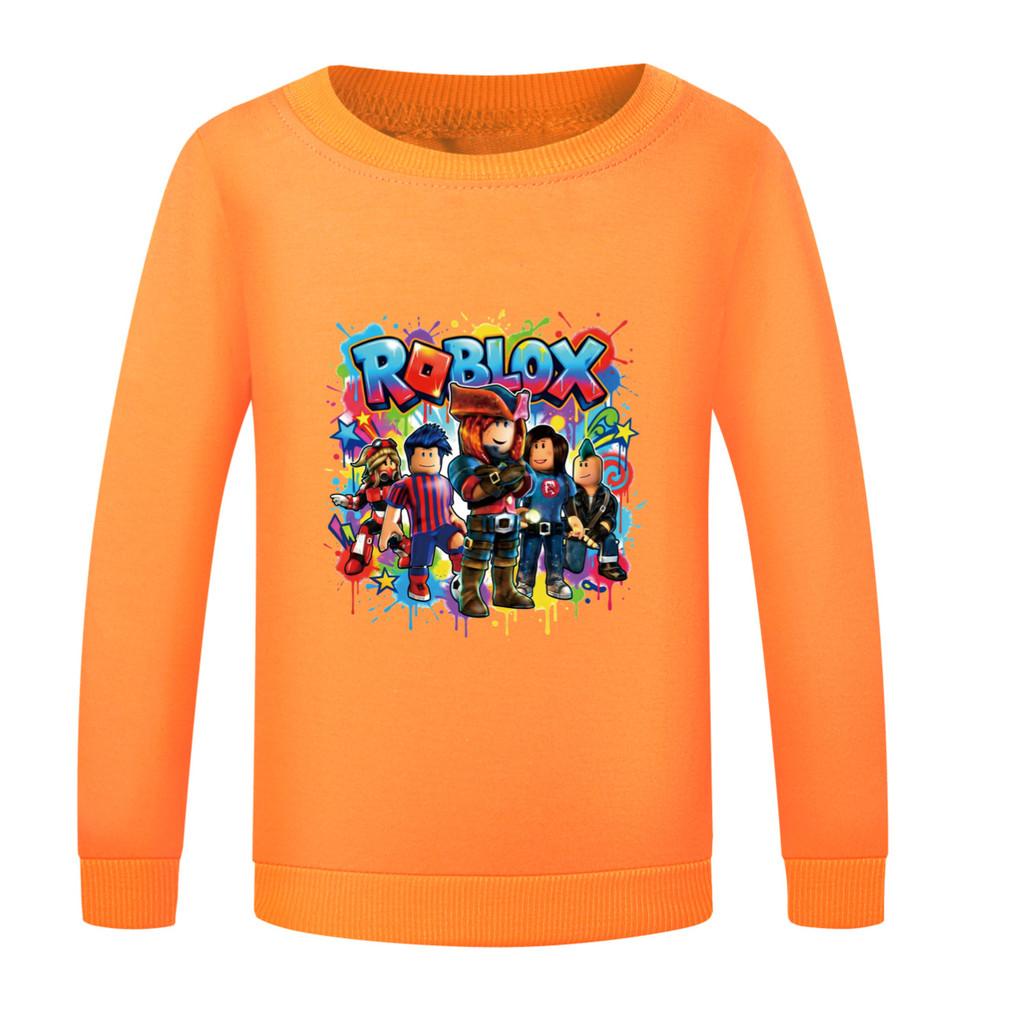 5578 Kids Boys Girls Roblox Printed Outdoor Round Neck Long Sleeves Sweatshirt