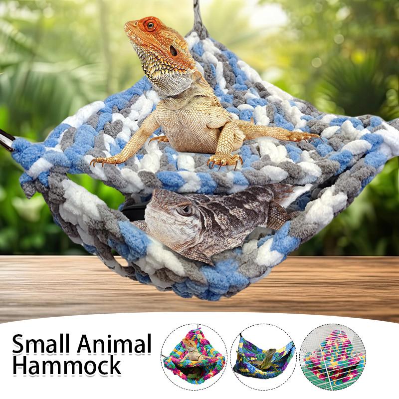 Ještěrka postel Papoušek Křeček Malé zvíře Měkká houpací síť Podložky pro plazy Postel na spaní pro malé mazlíčky Gecko Ještěrka Dragon Houpačka Závěsná postel