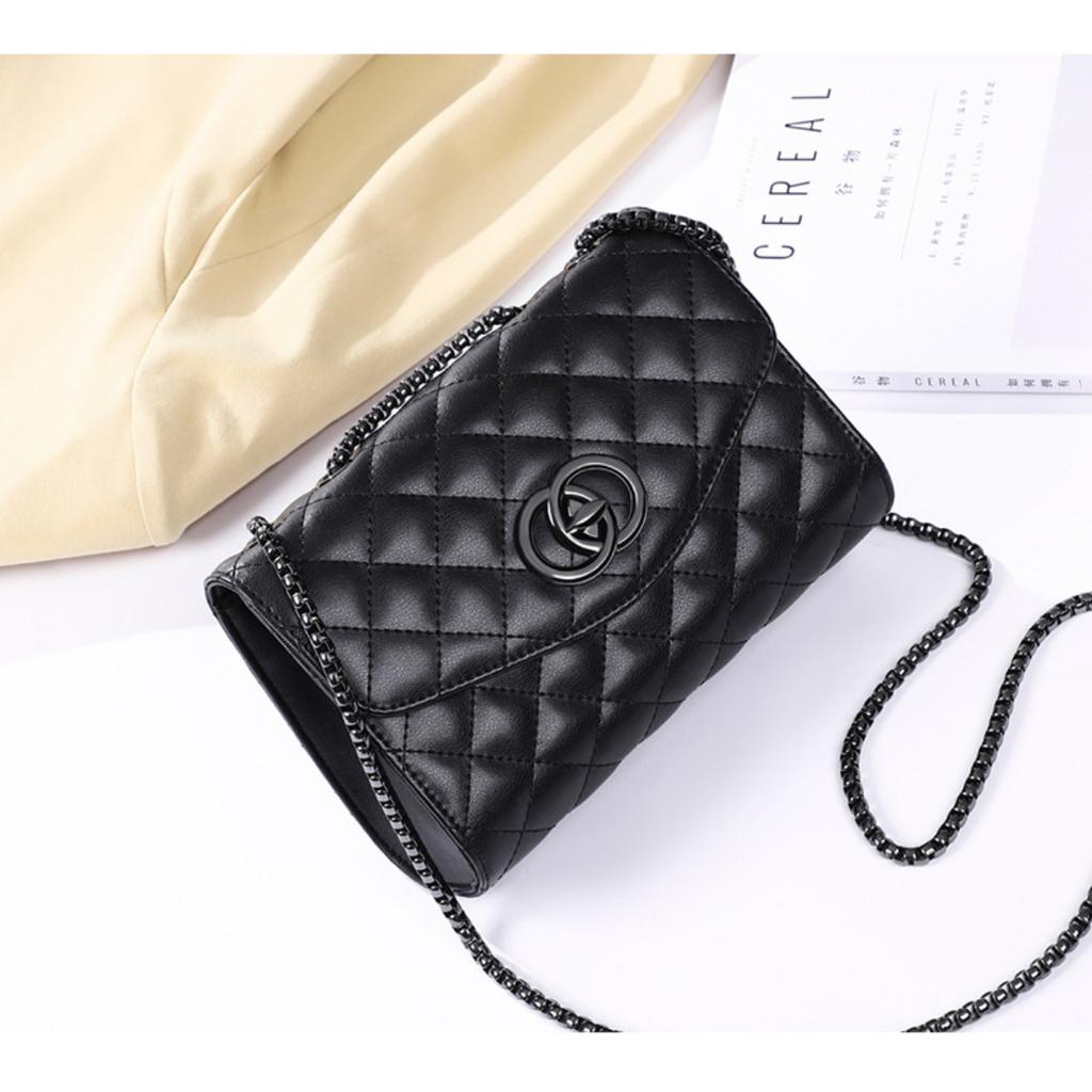 Bag Women's Versatile New 2025 Leather Small Fragrant Rhombus Chain Bag Fashion Shoulder Bag 2025 Crossbody Bag