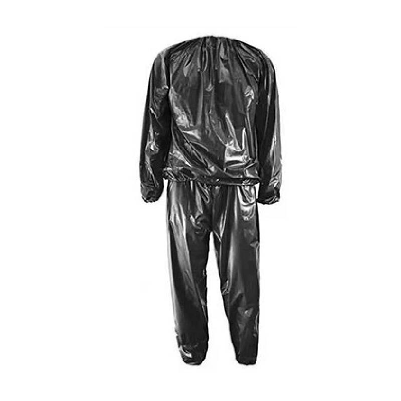 Pvc Sauna Suit Sweatenhancing Fitness Set For Men And Women With Polyester Fabric