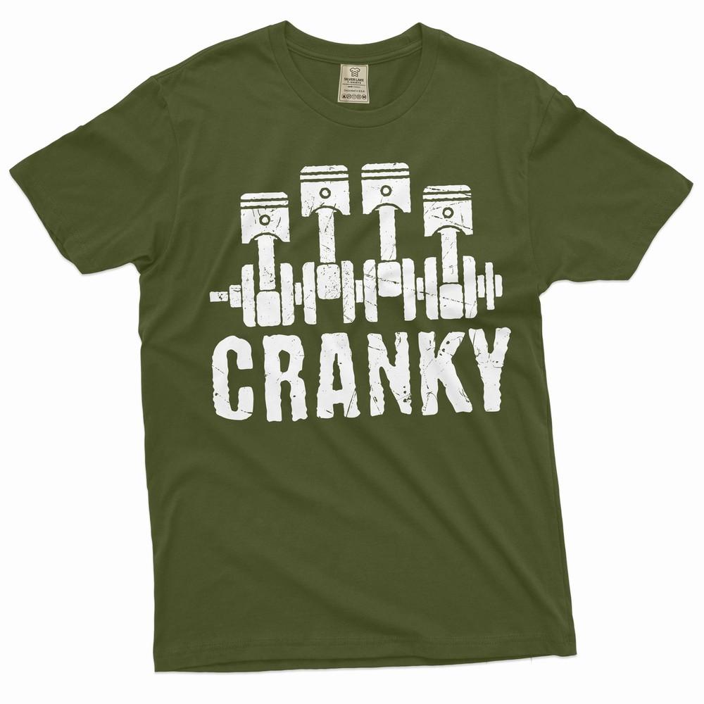 Men s funny Mechanic Tee Cranky Shirt Car Engine Tee Dad Tee Mechanics Shirt Unisex T-Shirt XXXL