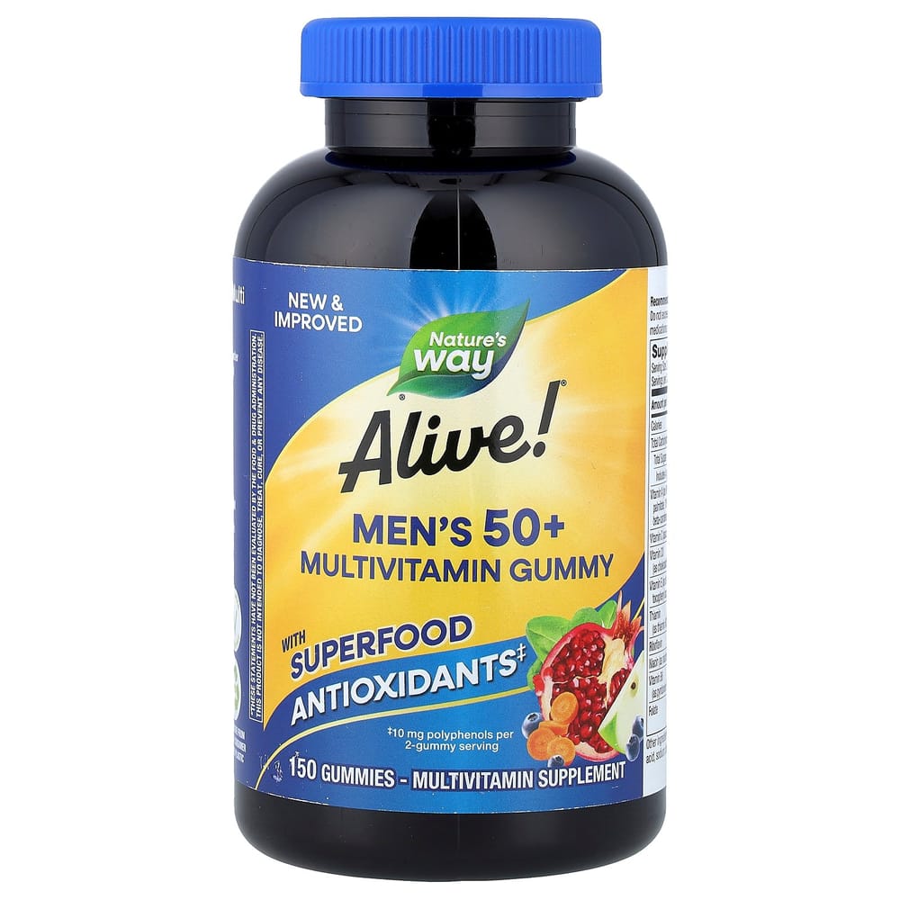 Nature's Way Alive! Men's 50+ Multivitamin Gummies, 150 Count