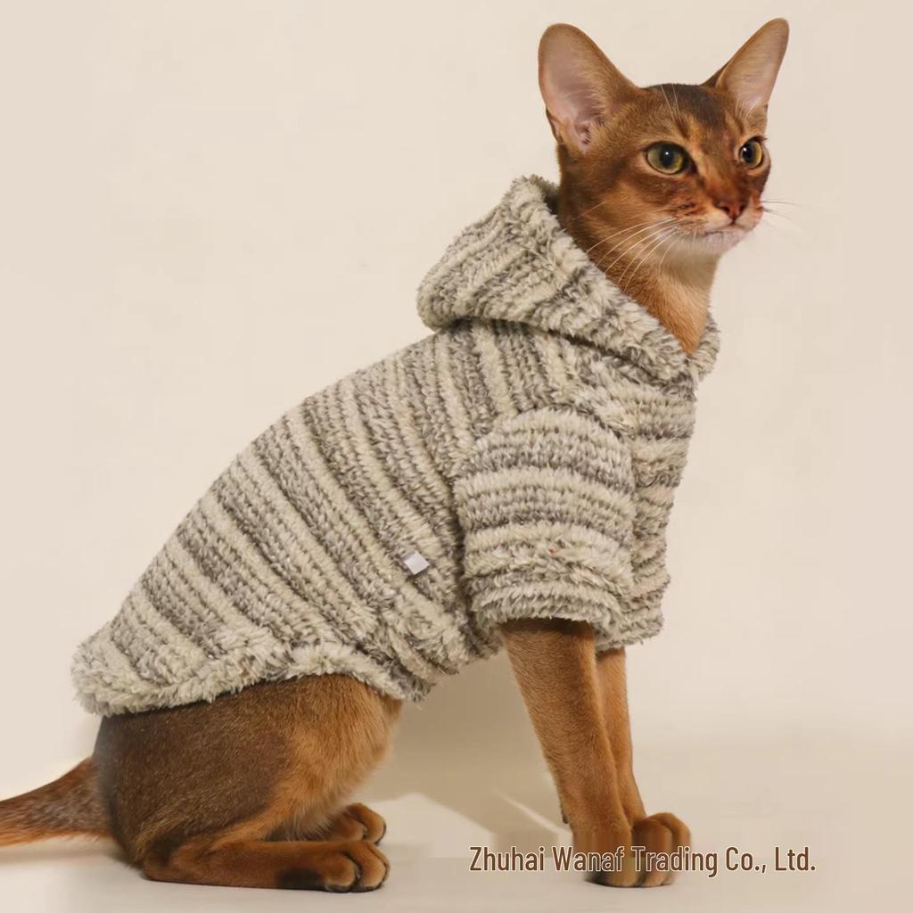 Devon Rex Autumn Winter Fleece Cat Clothes - Comfortable and Warm for Hairless Cats