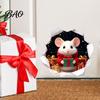 Decorative Wall Murals for Kids 3D Hole Illusion Christmas Mouse Sticker, Peel And Stick Waterproof PVC Cute Animal Art Decal Window Glass,