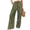 Women Solid High Waist Single Button Front Pleated Loose Wide Leg Comfort Casual Long Trousers