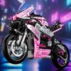 Educational Road Motorcycle M1000 RR Model 42130 Building Blocks Creative Technical MOC Assembly Bricks Pink Desktop Gift Idea