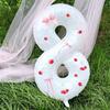 Palloncino digitale bianco da 32 pollici decorato con adesivi di ciliegie e adesivi con fiocchi per feste di compleanno e anniversari