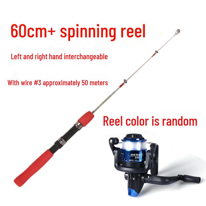 Compact 60-80cm Portable Fishing Rod – Mini Raft, Casting, Surf, and Ice Lure Rod