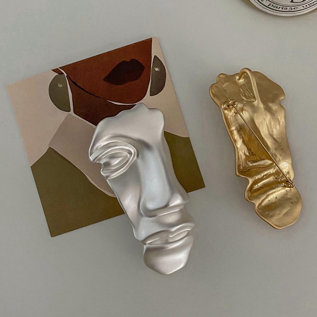 Literary Human Face Brooch Pin Personality Clothing Hat Accessories Gift For Women Mother Wife