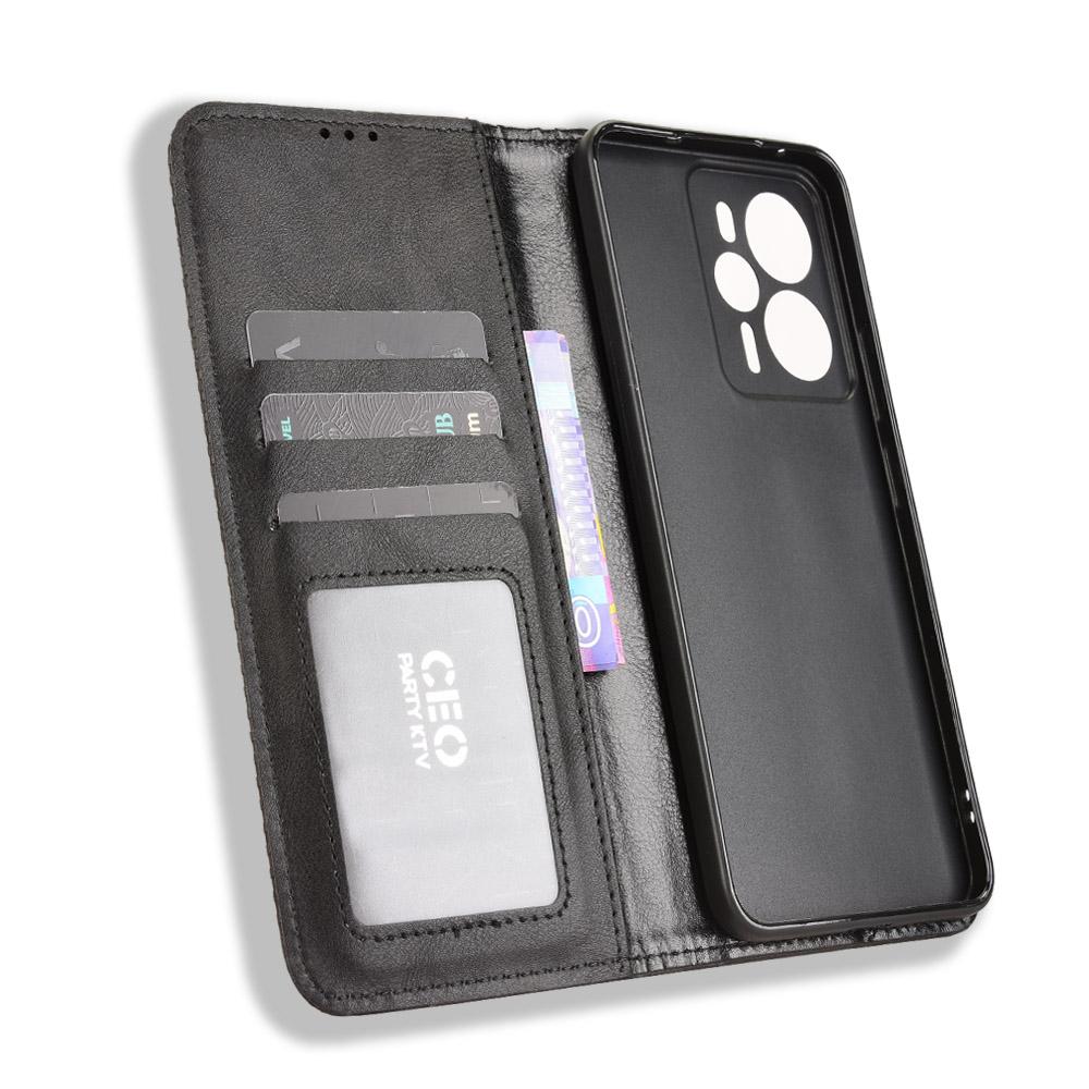 For Realme 14T 5G/14 5G Leather Case Wallet Stand Retro Texture Phone Cover