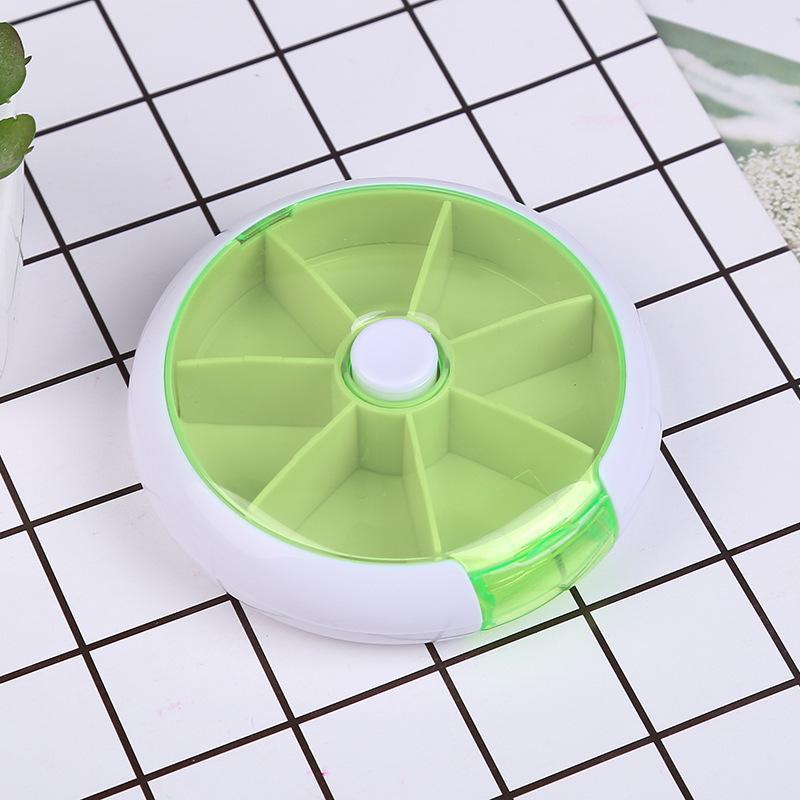 Portable 7-Day Rotating Mini Medicine Box with Customizable Logo