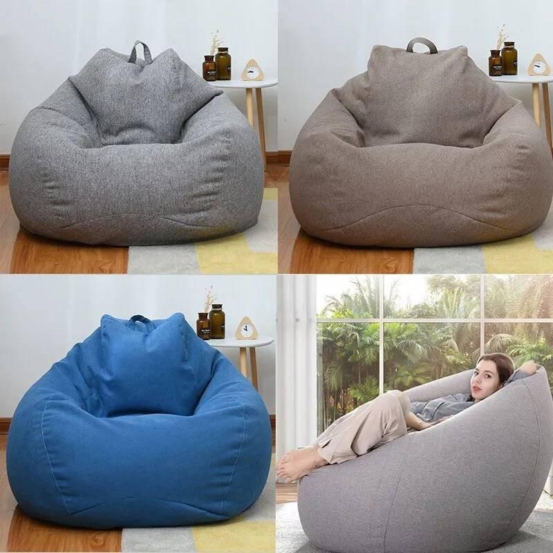 Large Bean Bag Chairs Cover Adults Teens Kids Couch Sofa Cover Lounger Lazy