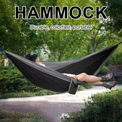 High Strength Parachute Fabric Outdoor Camping Hammock Ultra Light Hanging Bed  Double Person