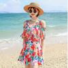 Swimsuit Women's split flat angle thin conservative skirt style belly cover swimsuit fashion swimsuit hot spring beach swimsuit
