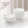 Linpan White Ceramic Rice Bowl Set