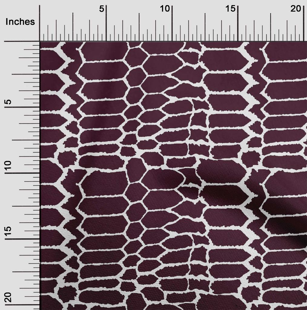 oneOone Cotton Flex Blush Pink Fabric Snake Animal Skin Craft Projects Decor Fabric Printed By The Yard 40 Inch