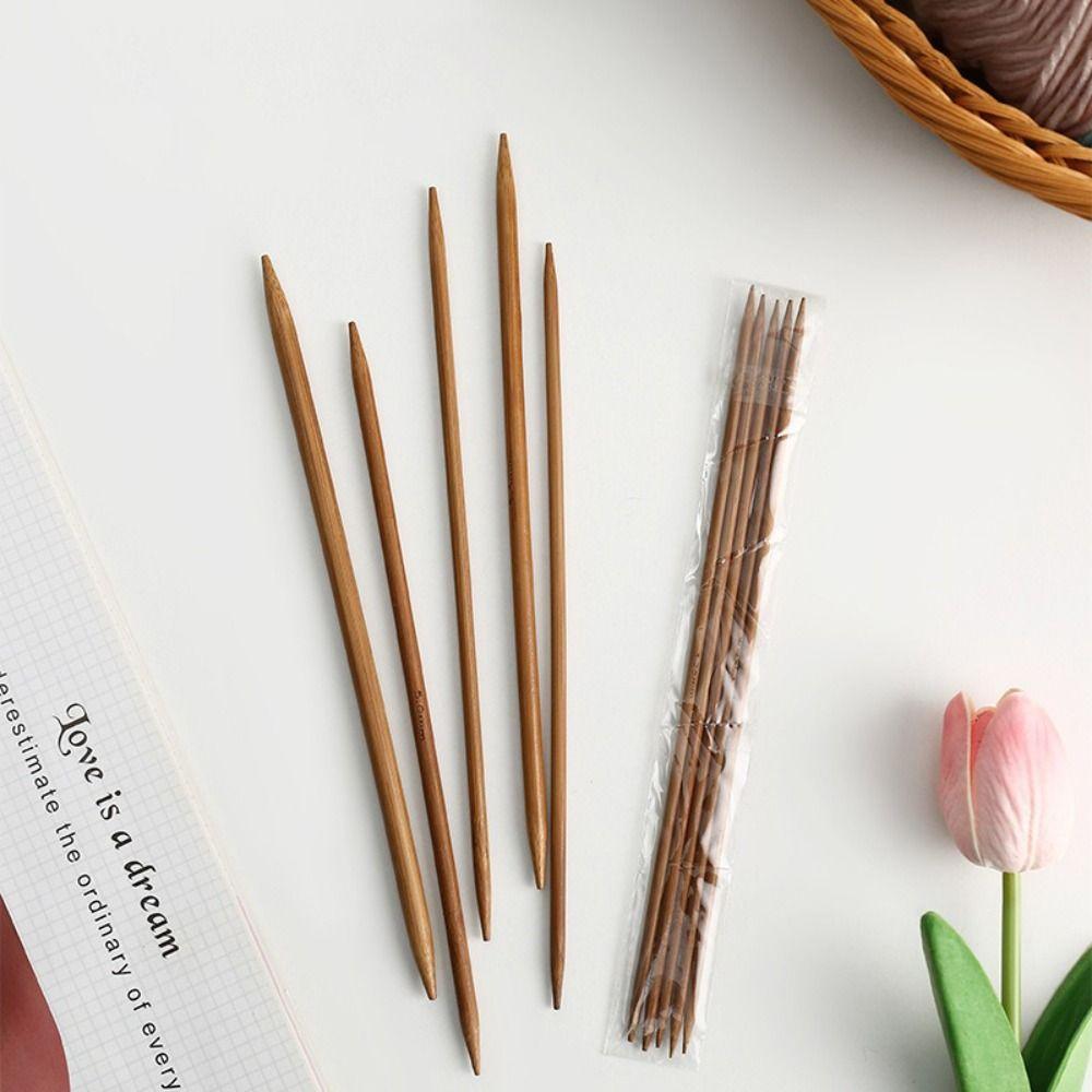 20cm Crochet Hooks 2.0-8.0mm Crocheting Hooks Handicraft Bamboo Handle Crochet  For Beginners