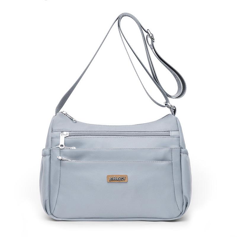 Women'S Bag Spring Fashion Medium And Old Nylon Oxford Cloth One Shoulder Oblique Span Bag Lightweight Multi-Layer Dumpling Bag
