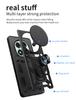 Funda For Redmi Note 14 Pro 5G Case Shockproof Armor Slide Lens Back Cover For Redmy Note14 Note14pro Plus 5G Ring Stand Cases