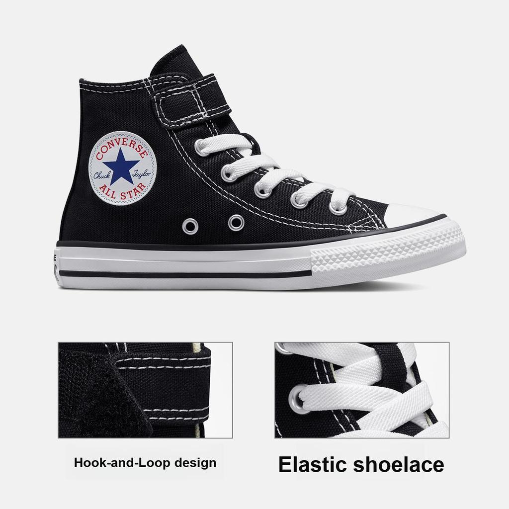 Converse Chuck Taylor All Star 1V PS Black White Kids Sneakers 372883C