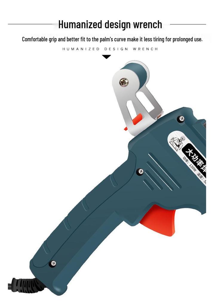 120W Manual Solder Feed Electric Soldering Iron - Internal Heating, Non-Adjustable Temperature, Ideal for Household Repair and Welding.