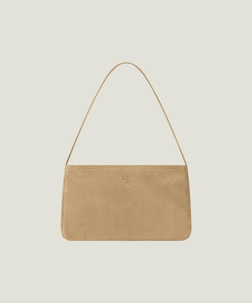Mucu And Ebony Comfy Flat Bag _ Suede Beige