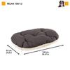 Lit pour chien - ferplast - relax 100/12 f - coton/fourrure - 100 x 63 cm - marron