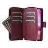 For iPhone 17 Case Zipper Pocket 9 Card Slots PU Leather Phone Cover with Hand Strap