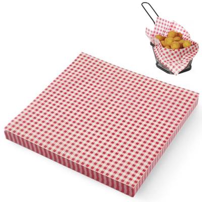 Χαρτί ψησίματος για σνακ και πατάτες, καρό σχέδιο, 500 τεμ., 306x305 mm, Hendi 678176