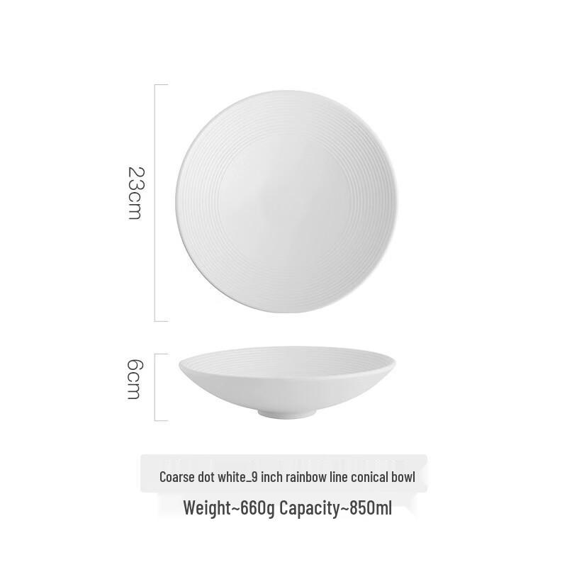 Minimalist White Ceramic Pasta Plate