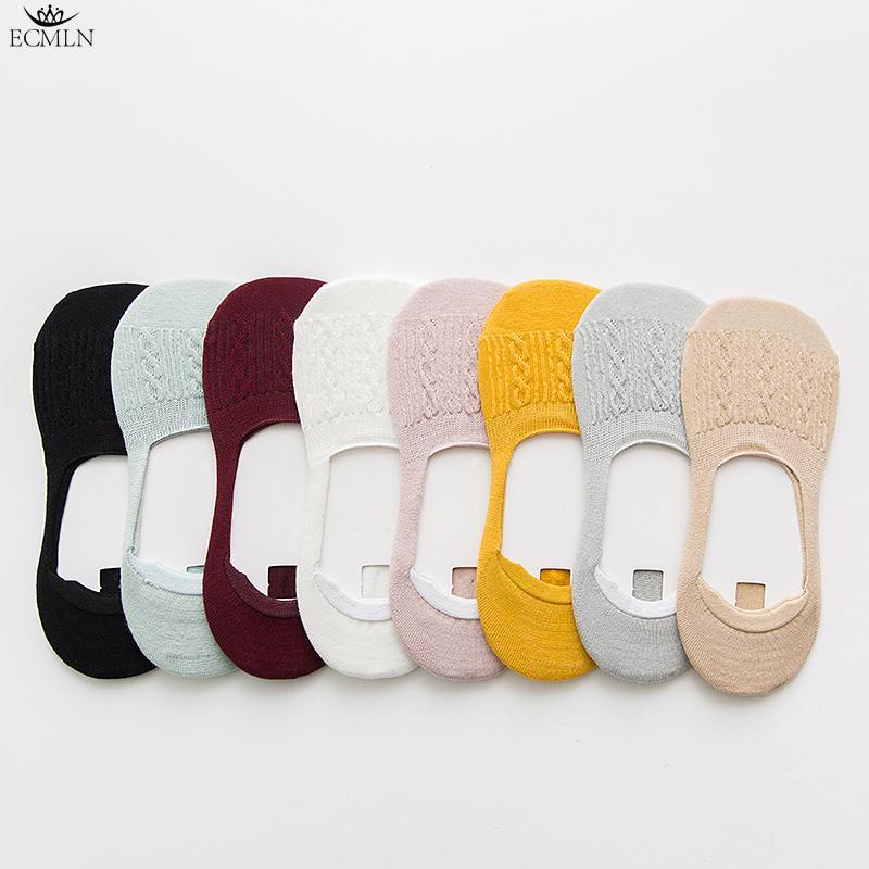 Mode Baumwolle Frauen Socken Feste Schneeflocke Softable Lustige Socken Frauen Sommer Slipper Socken Boot Socken Frauen Socken