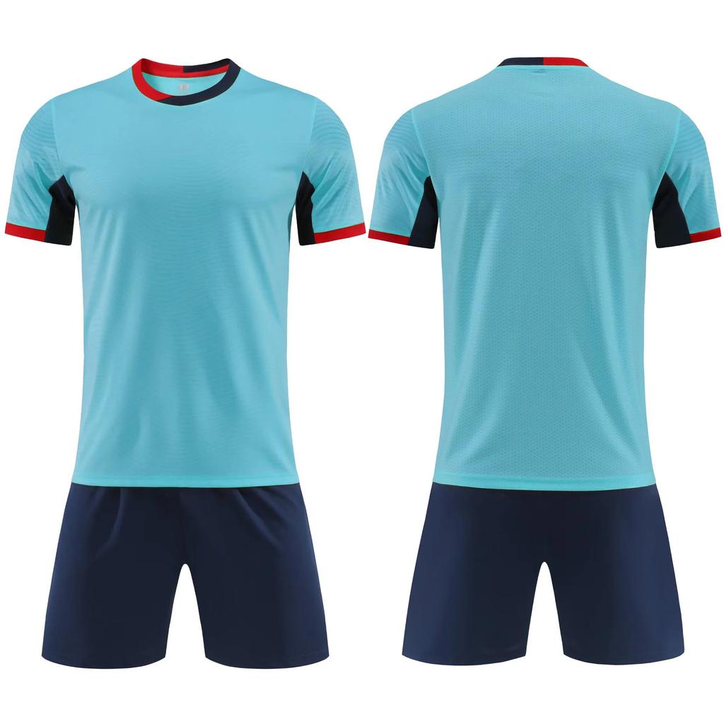 2025 Großhandel Kinder-Fußballtrikot-Set, Grundschul-Fußball-Trainingsshirt, bedrucktes Wettkampftrikot für Jungen und Mädchen