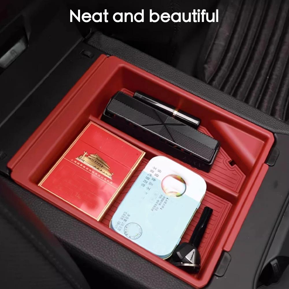For Porsche Cayenne 2024-2025 Car Center Console Upper Lower Storage Box Tray Central Armrest Organizer Case Interior Accessory
