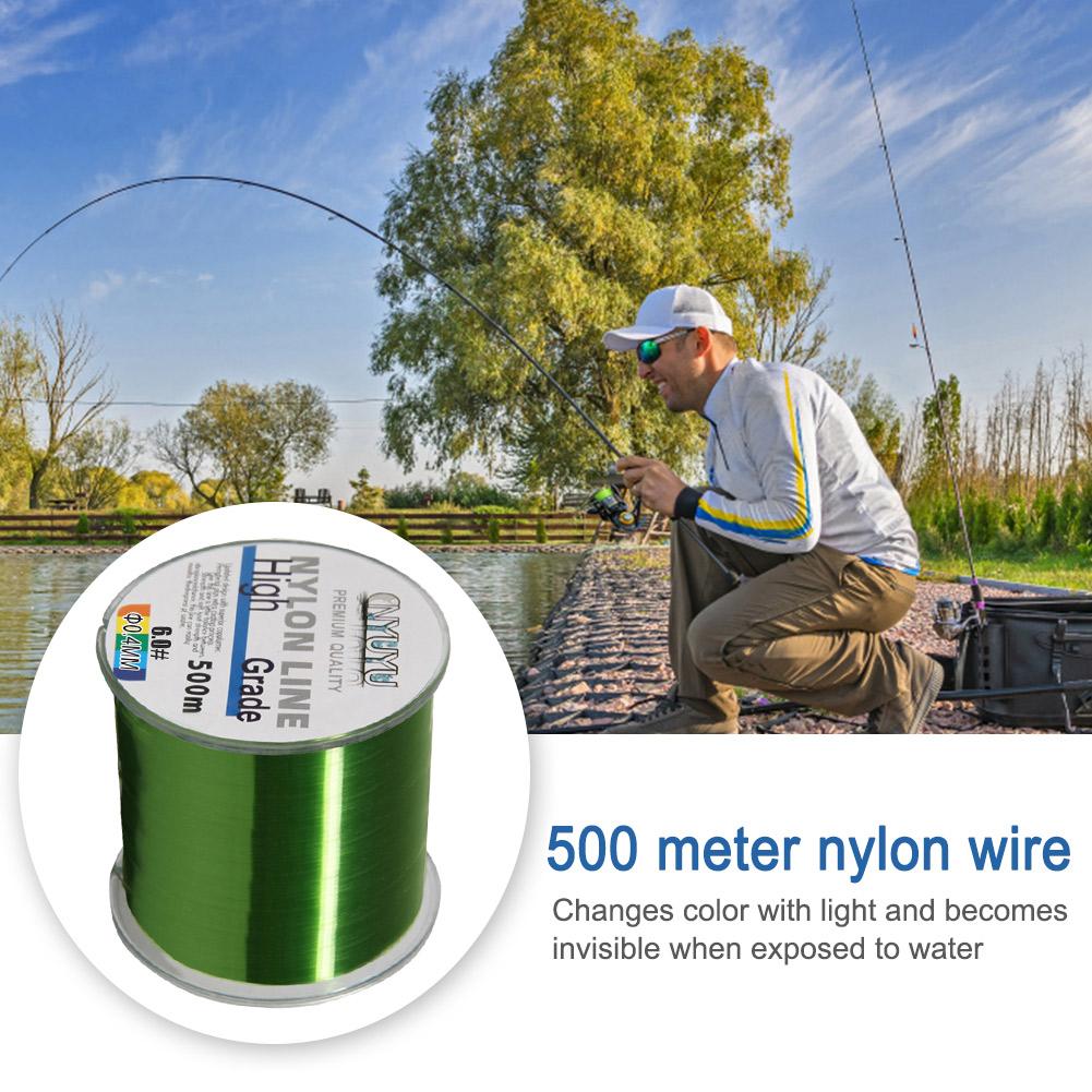 500M Carp Fishing Wire Abrasion Resistant 18-90LB Braided Fishing Line Nylon Line for Saltwater and Freshwater