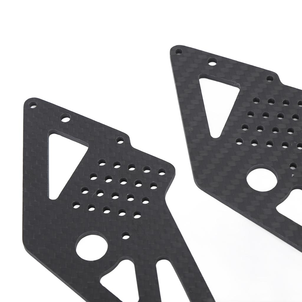 2Pcs Chassis Side Panels Black Strong Protection Lightweight Carbon Fiber for Losi 1:8 LMT 4WD Solid Axle RC Off Road Vehicles