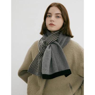 High-end Line Scarf Japanese and Korean Niche Retro Temperament for Men and Women Couples Versatile Warm Winter Knitted Scarf