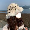 Handmade Hats Stacked Thin New Woven Hollow Retro Knitted Literary Bag Head Wool Hat Women