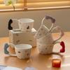 Exquisite Cartoon Sweet Ceramic Coffee Cups Home Breakfast Oatmeal Milk Mugs Fashion Modern Style Office Coffee Cup